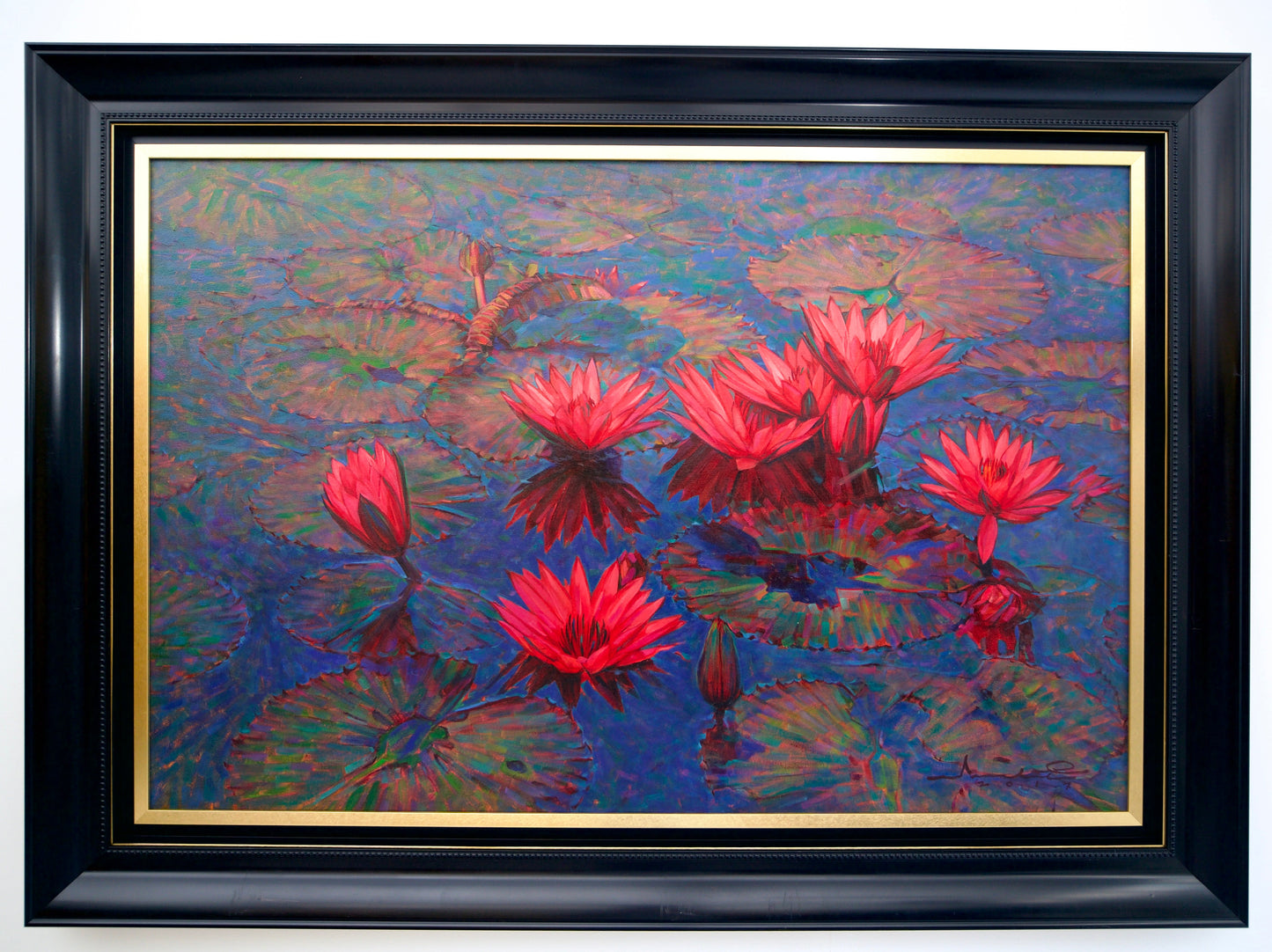 Pink Lotus – Somchai | 80 x 120 cm Reproductions de tableaux à la peinture à l’huile