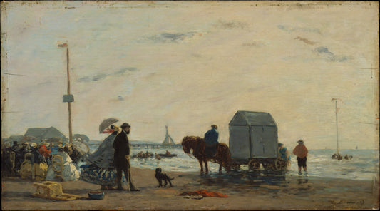 🐚 Strandscen i Trouville – Eugène Boudin (1863)