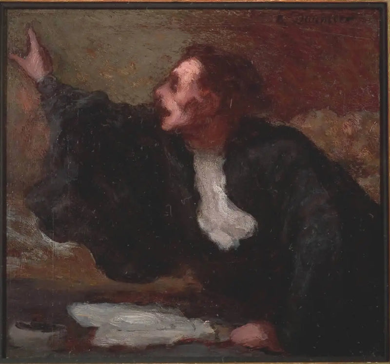 Advokat som argumenterar - Honoré Daumier