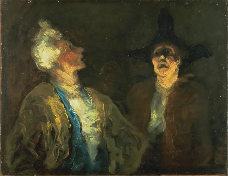 Två skådespelare (komediscen) - Honoré Daumier