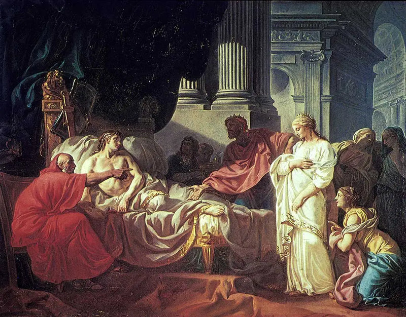 Érasistrate som upptäckte orsaken till Antiochus sjukdom - Jacques-Louis David