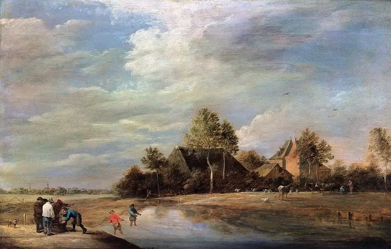 Landskap med fiskare - David Teniers den yngre