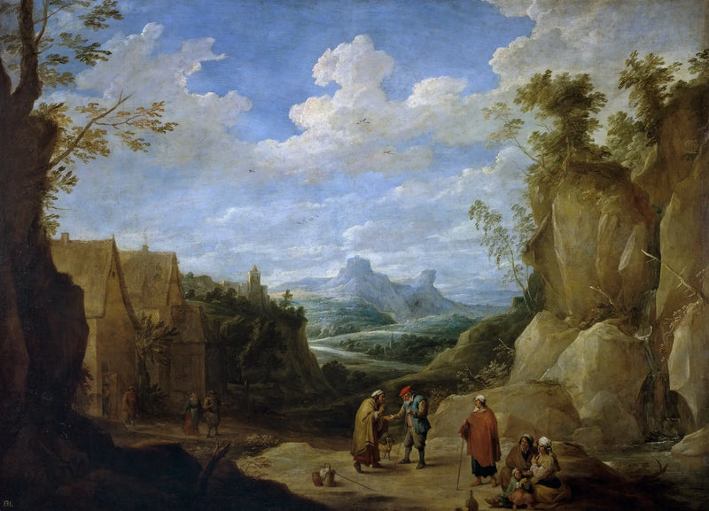 Landskap med romer - David Teniers den yngre