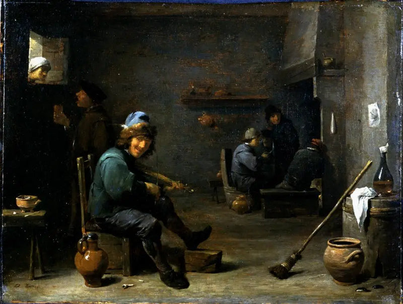En violinist i en värdshus - David Teniers den yngre