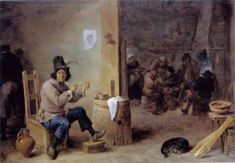 Rökare i ett värdshus - David Teniers den yngre