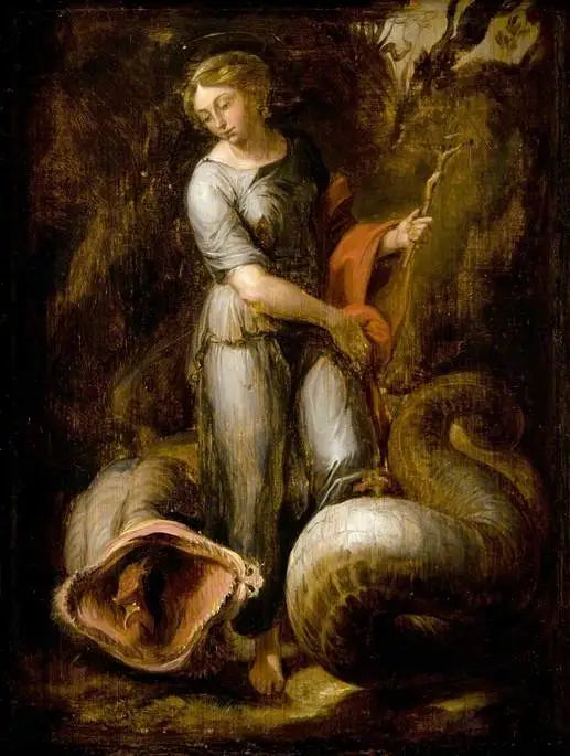 Sainte Marguerite och Draken - David Teniers den Yngre