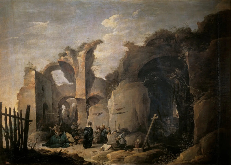 Saint Antons frestelser Abbe - David Teniers den yngre