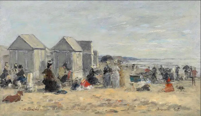 Deauville. Strandscen - Eugène Boudin