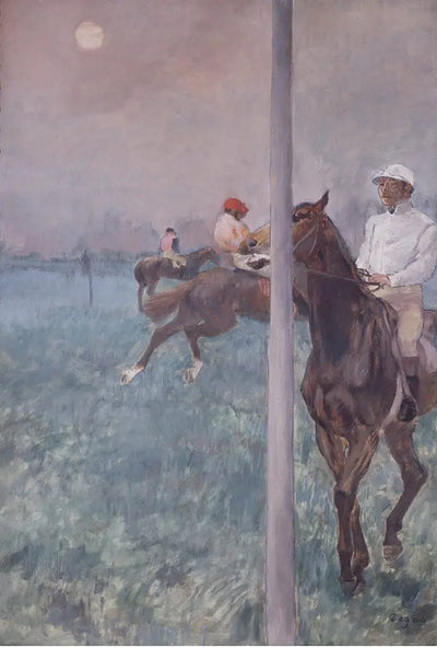 Reproduction du tableau « Jockeys avant la course - Edgar Degas » par Alpha Reproduction en peinture à l’huile