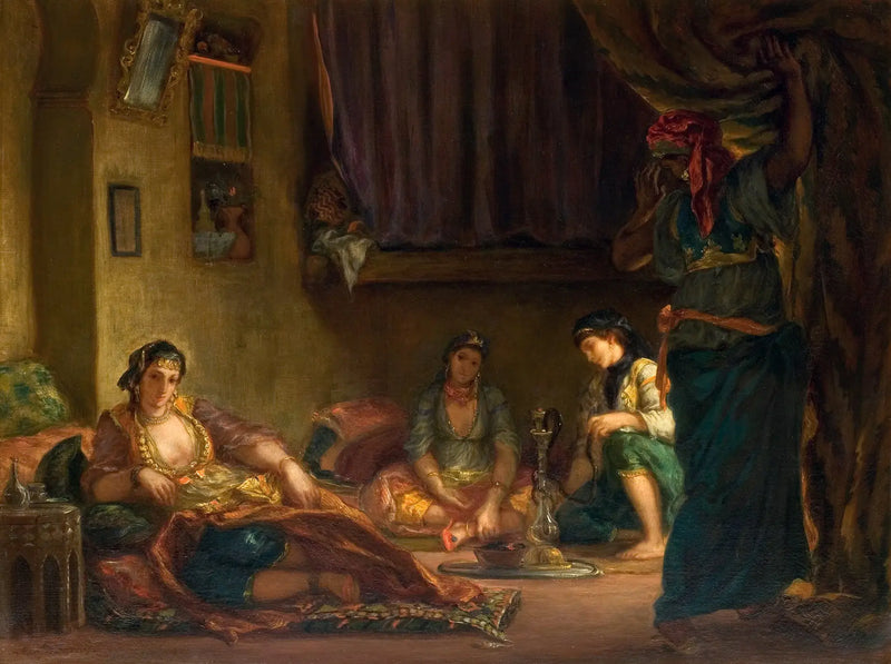 Algeriska kvinnor i sitt inre - Eugène Delacroix