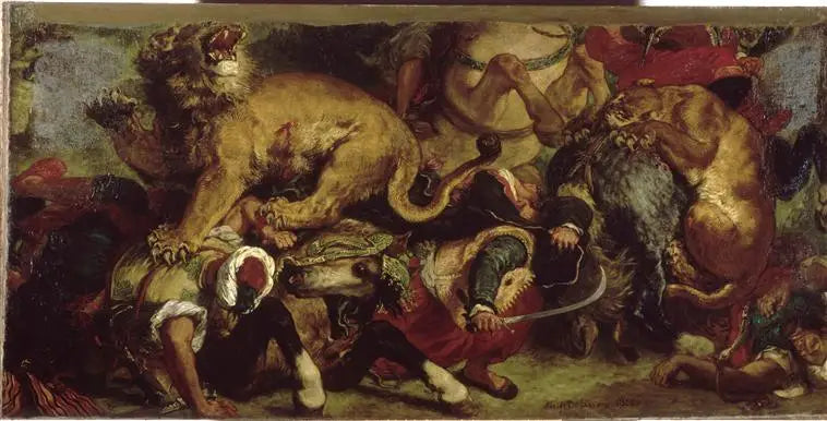 Lejonjakten - Eugène Delacroix