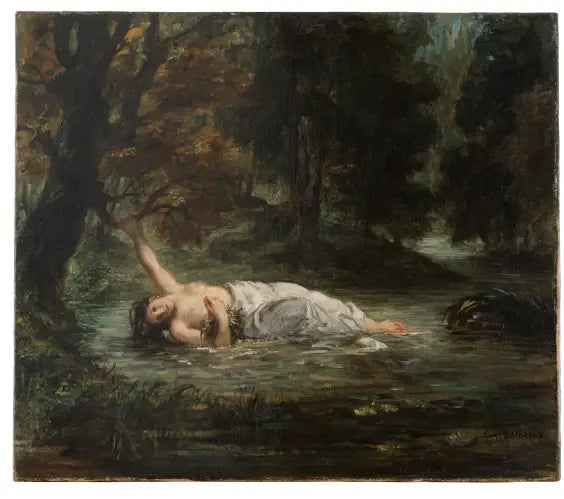 Ophelias död - Eugène Delacroix
