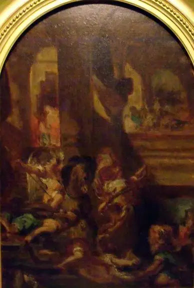 Héliodore fördriven från templet - Eugène Delacroix