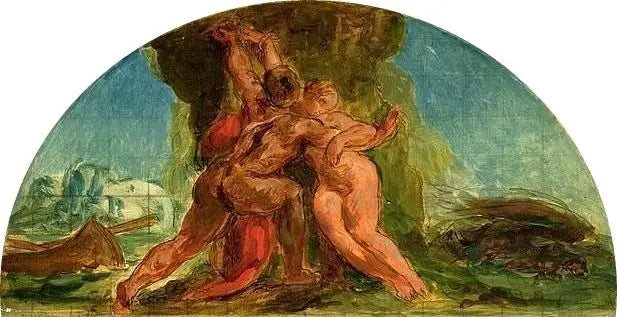 Herkules befriar Hésione - Eugène Delacroix
