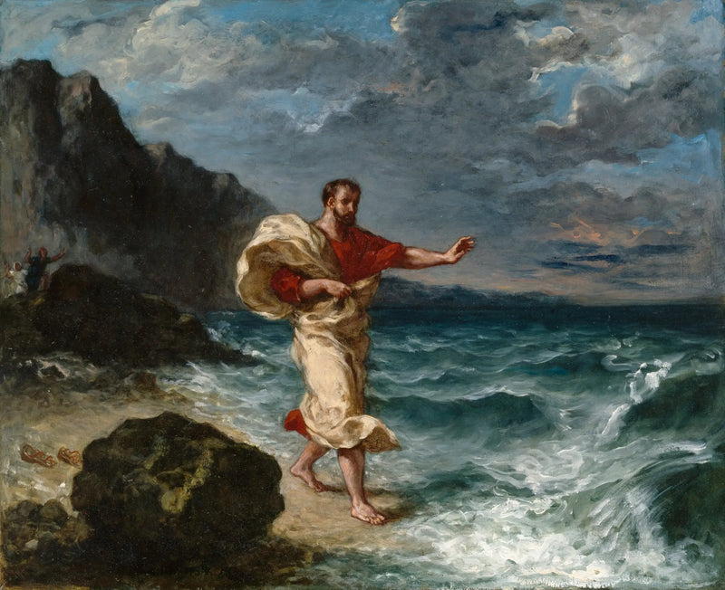 Demosthenes vid havet - Eugène Delacroix
