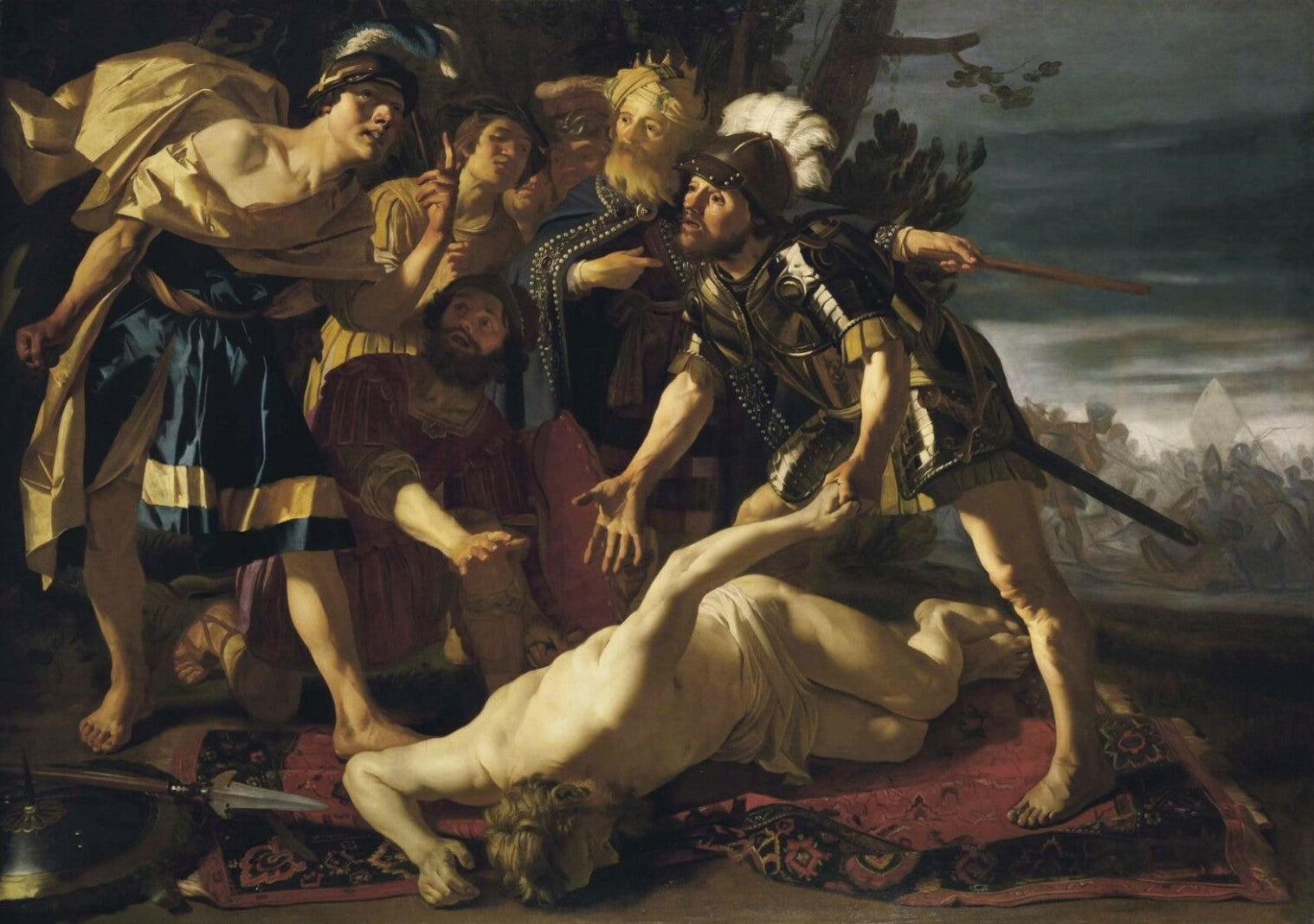 Achille se prépare à venger la mort de Patrocle - Dirck van Baburen