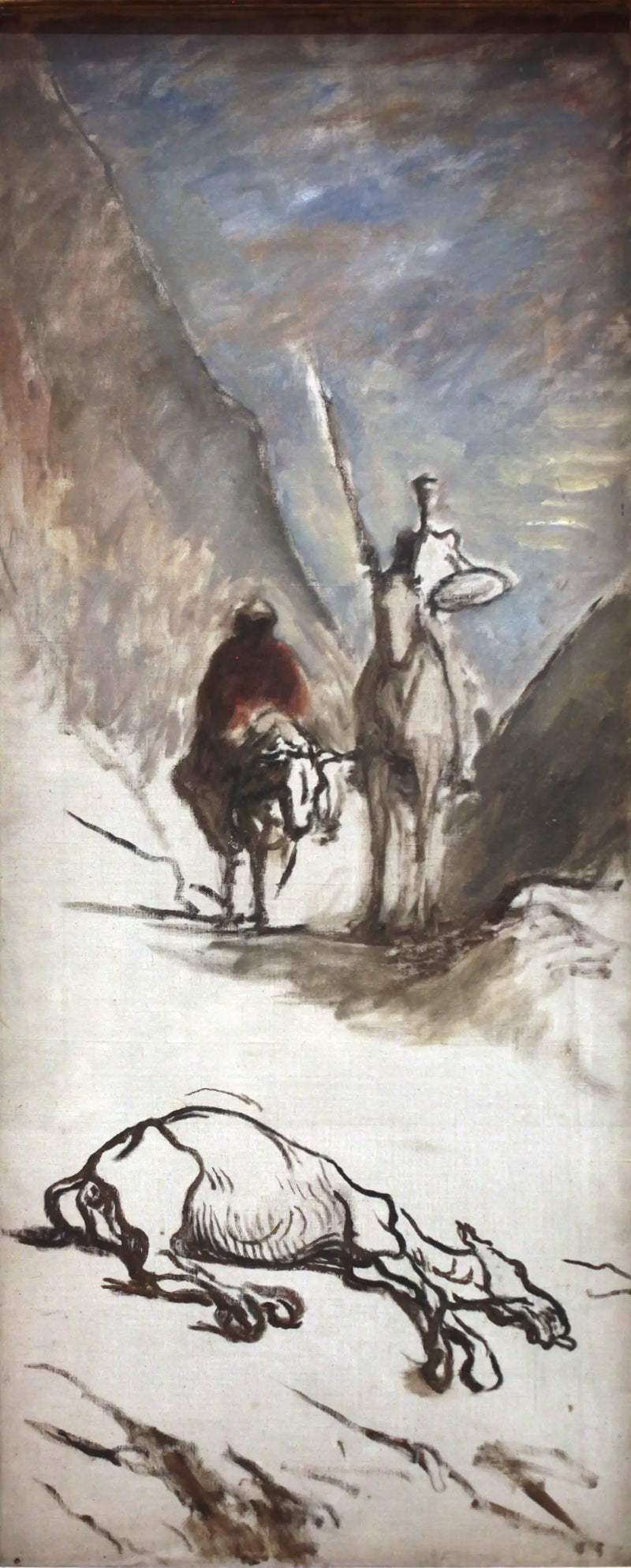 Don Quijote och den döda åsnan - Honoré Daumier
