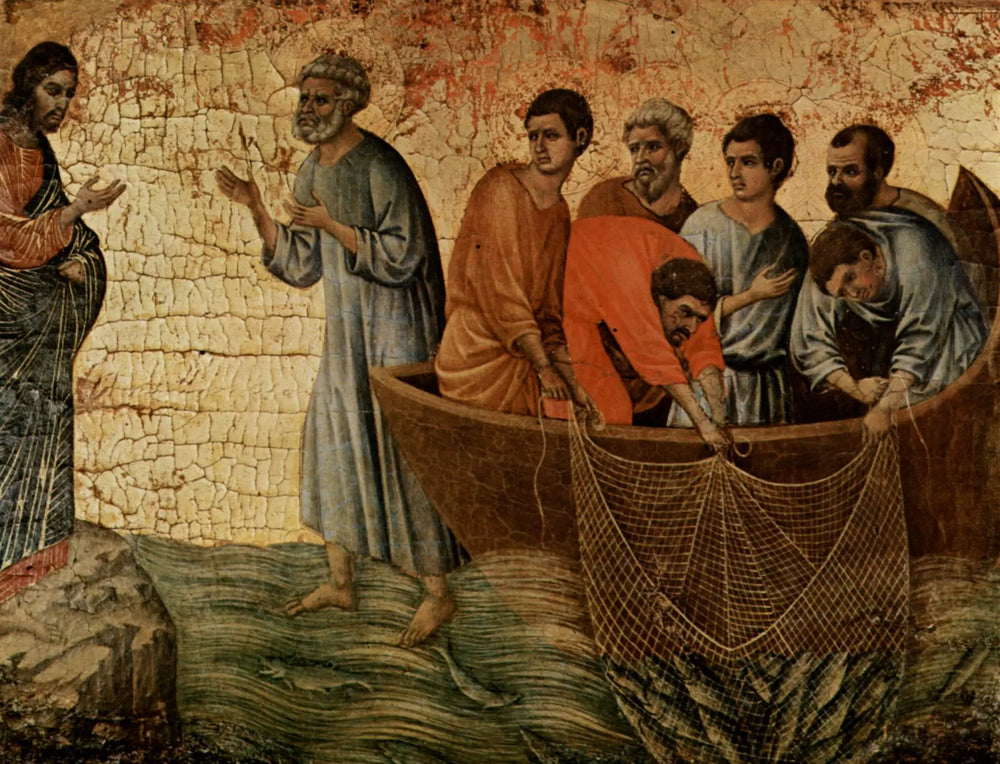 Jésus apparaît sur le lac de Tibériade - Duccio di Buoninsegna - Alpha Reproduction