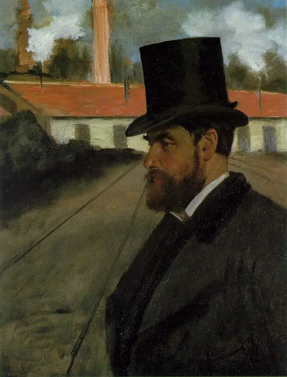 Henri Rouart framför sin fabrik - Edgar Degas