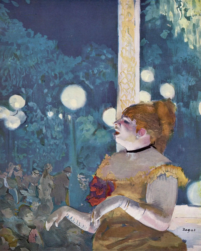 På café-konsert. Hundens sång - Edgar Degas
