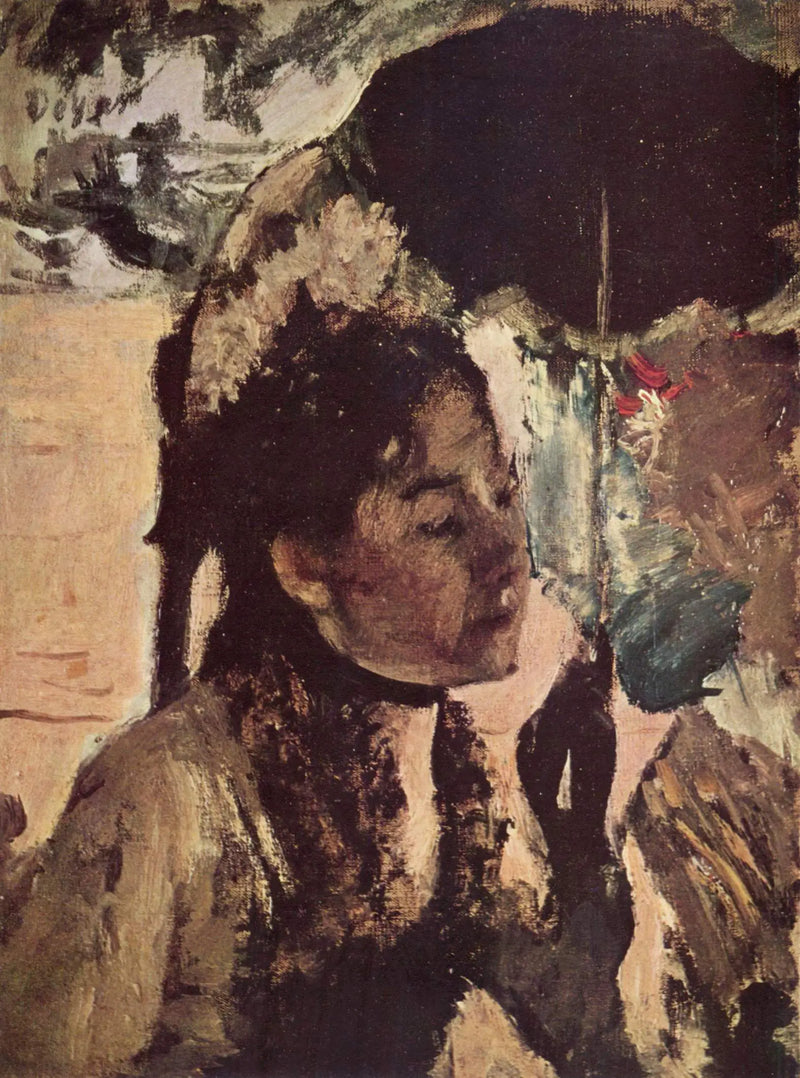 Vid Tuilerierna, Kvinnan med parasoll - Edgar Degas