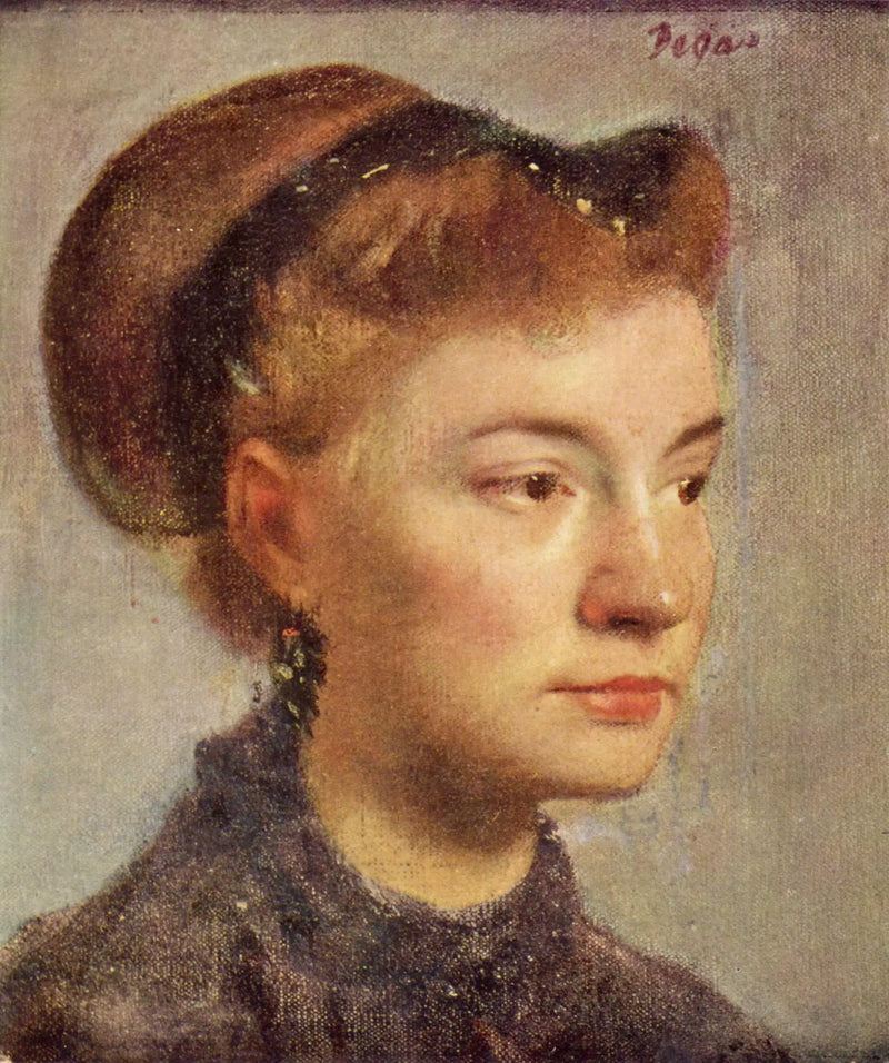 Porträtt av ung kvinna - Edgar Degas