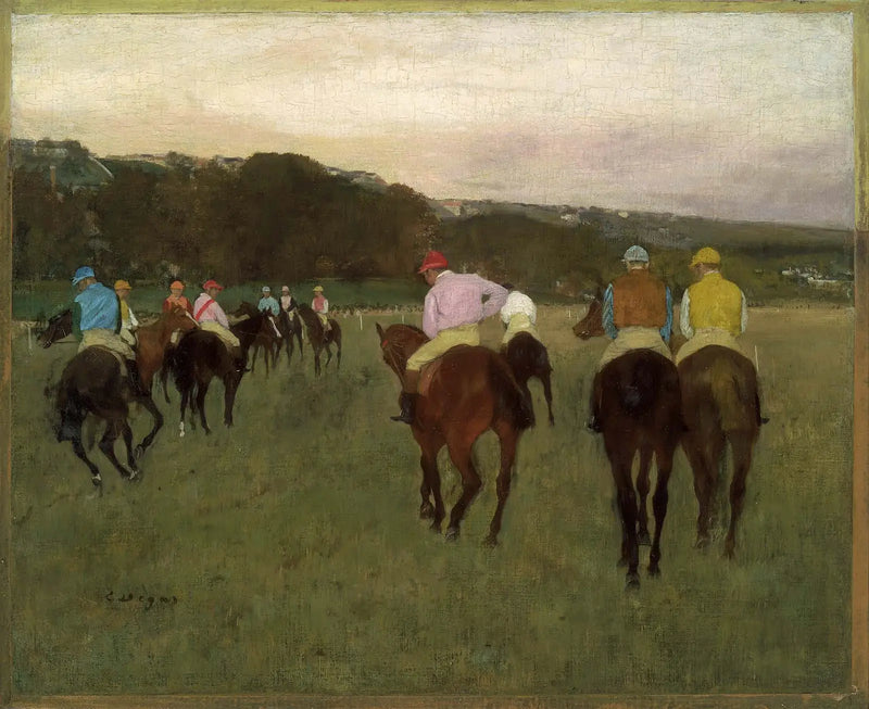 Hästar på Longchamp - Edgar Degas