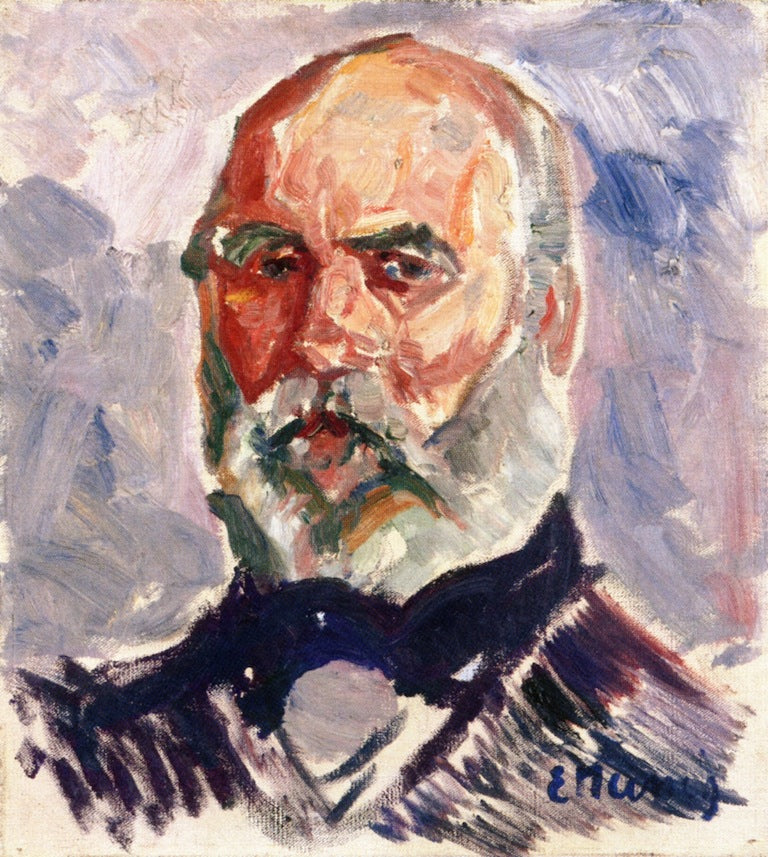 Reproduction du tableau « Portrait d'un vieil homme - Edvard Munch » par Alpha Reproduction en peinture à l’huile