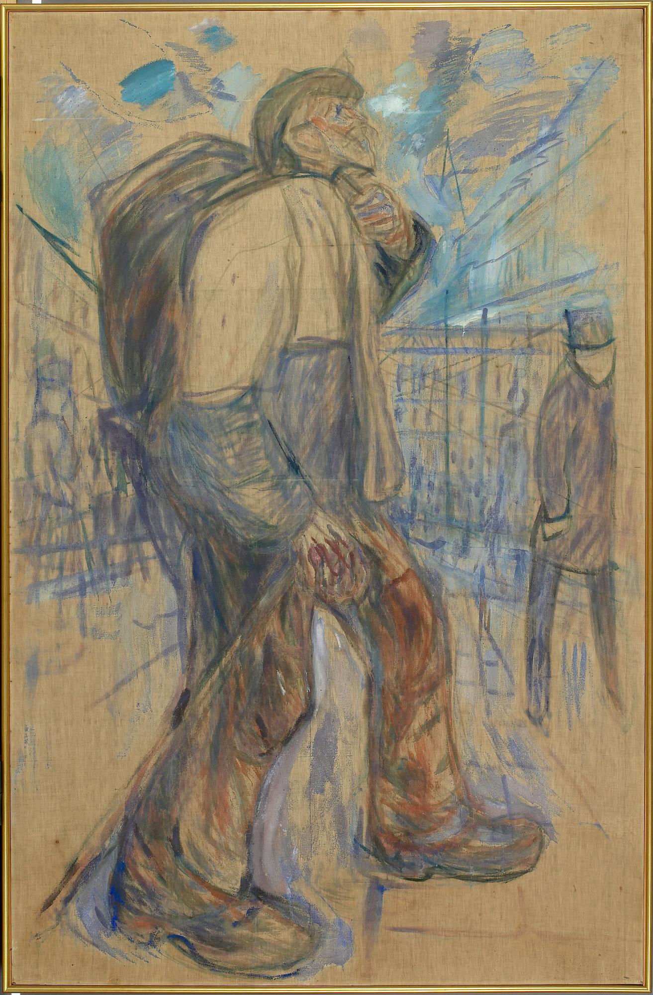 Reproduction du tableau « Le Mendiant - Edvard Munch » par Alpha Reproduction en peinture à l’huile