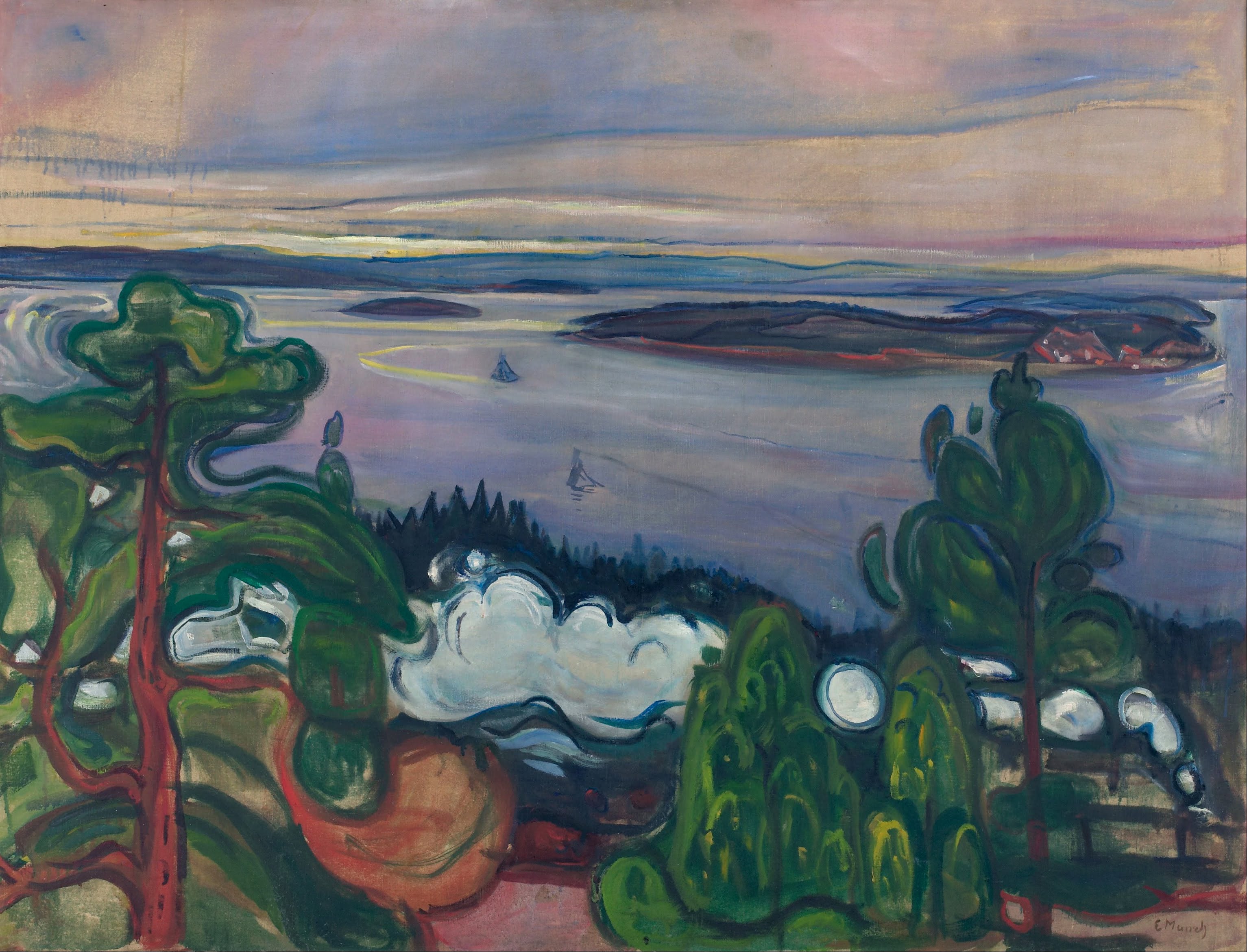 Reproduction du tableau « Fumée de train - Edvard Munch » par Alpha Reproduction en peinture à l’huile