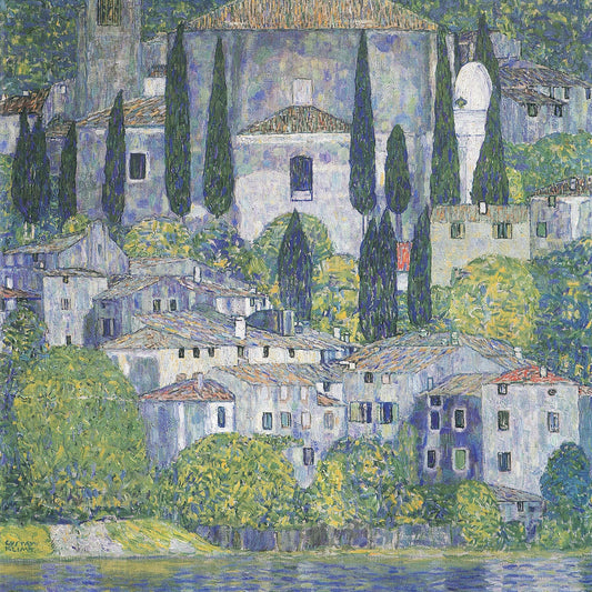 🏰✨ Kyrka i Cassone – Gustav Klimt (1913)