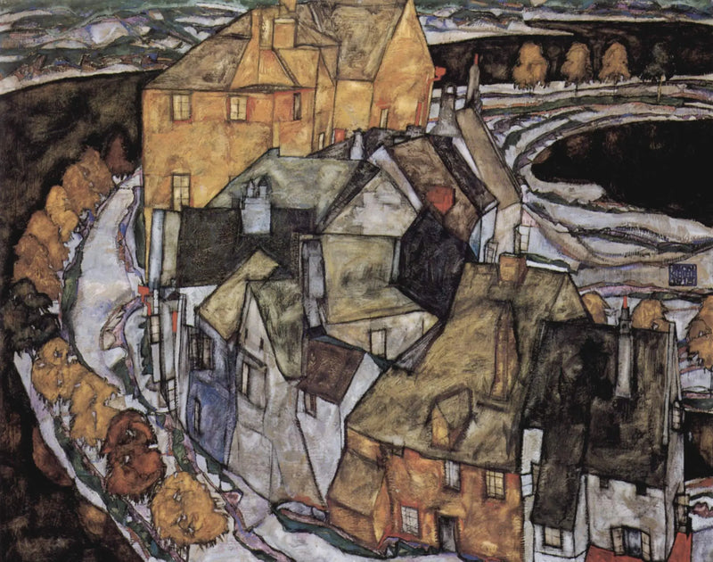 Croissant de Maisons II (Östad) - Egon Schiele