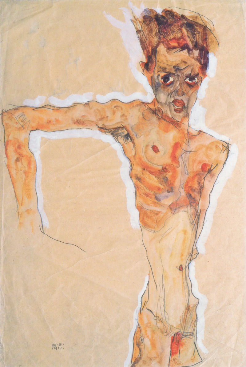 Självporträtt - Egon Schiele