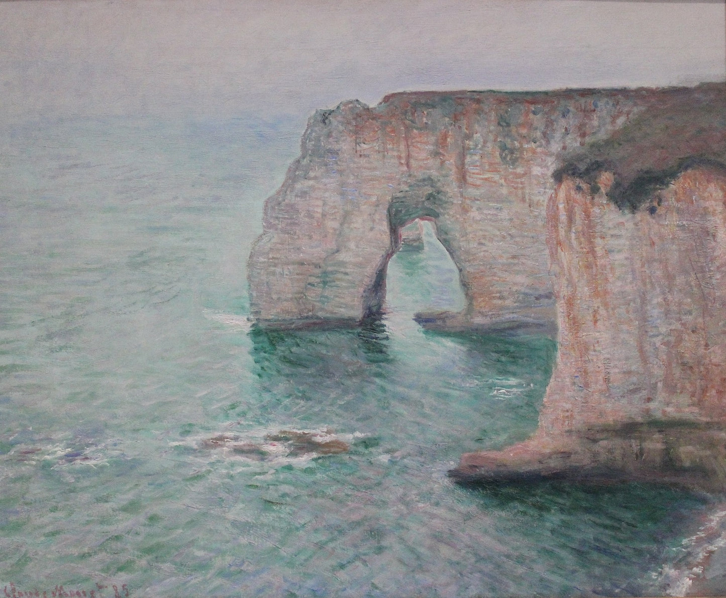 🎨 Klipporna vid Étretat – Claude Monet, 1885