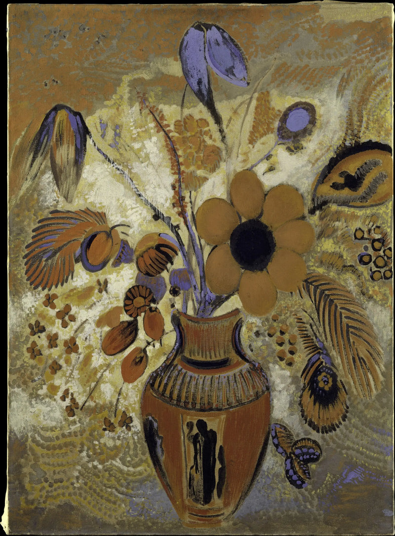Etruskisk vas med blommor - Odilon Redon