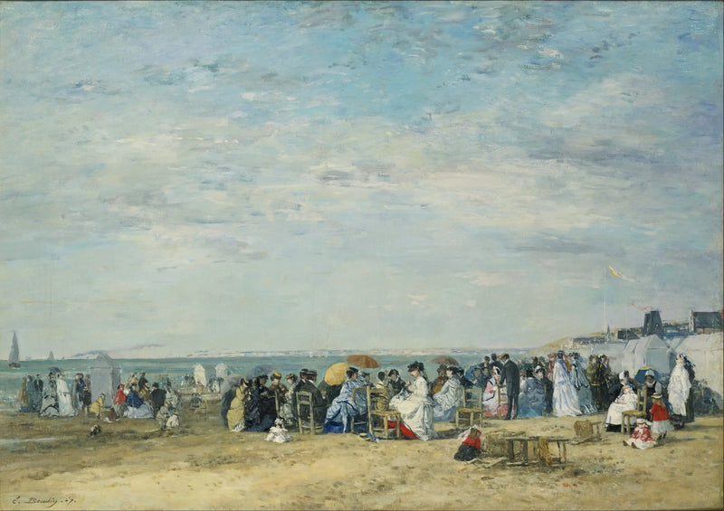 Trouvilles strand - Eugène Boudin