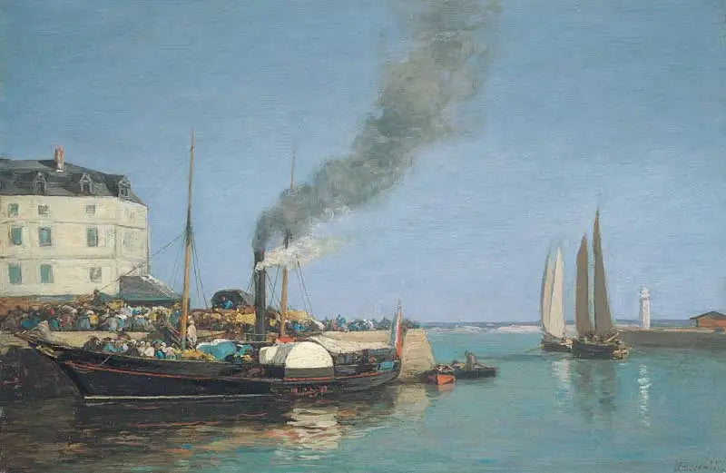 Honfleur, piren - Eugène Boudin