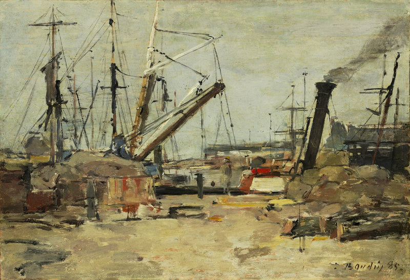 Fiskebåtar - Eugène Boudin