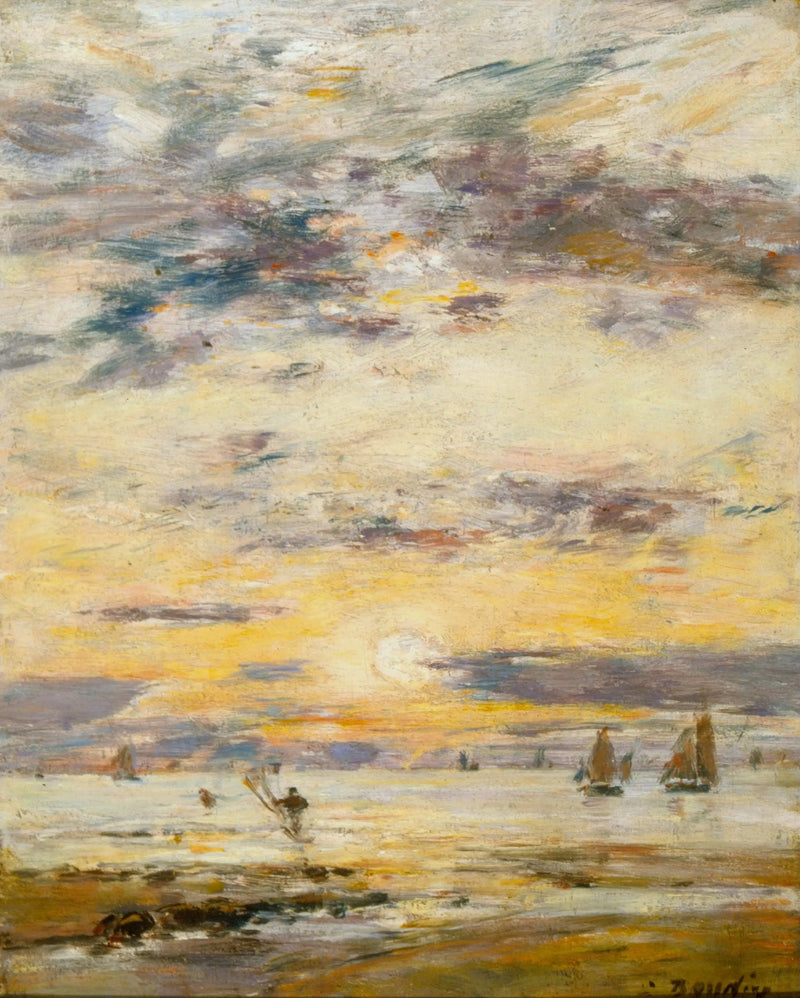Marin landskap - Solnedgång - Eugène Boudin