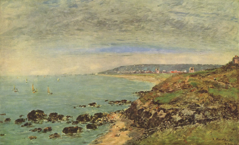Atlanthavskusten nära Benerville - Eugène Boudin