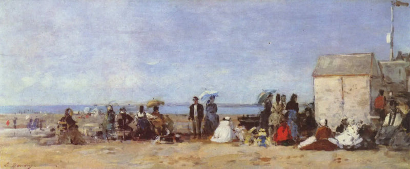 Trouville, strandscen - Eugène Boudin