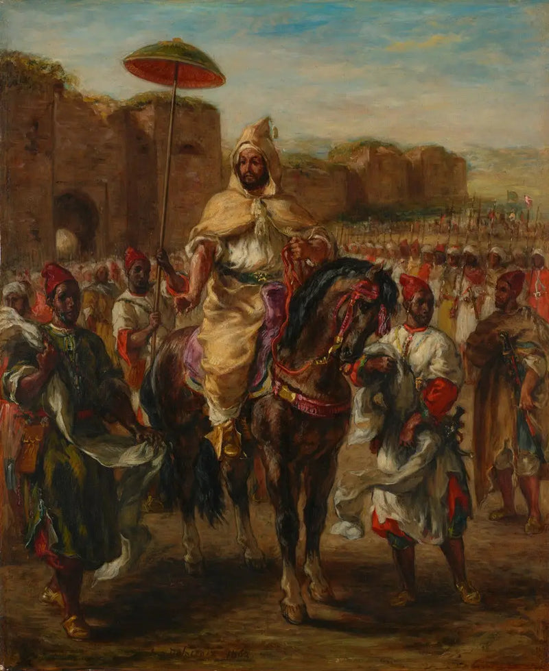 Porträtt av sultanen av Marocko - Eugène Delacroix
