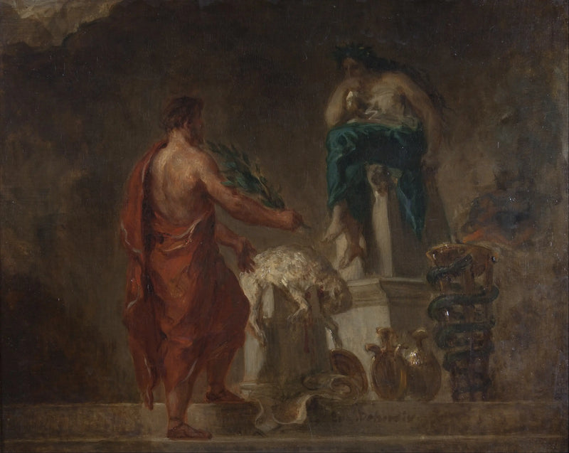 Lycurgus konsulterar Pythia - Eugène Delacroix