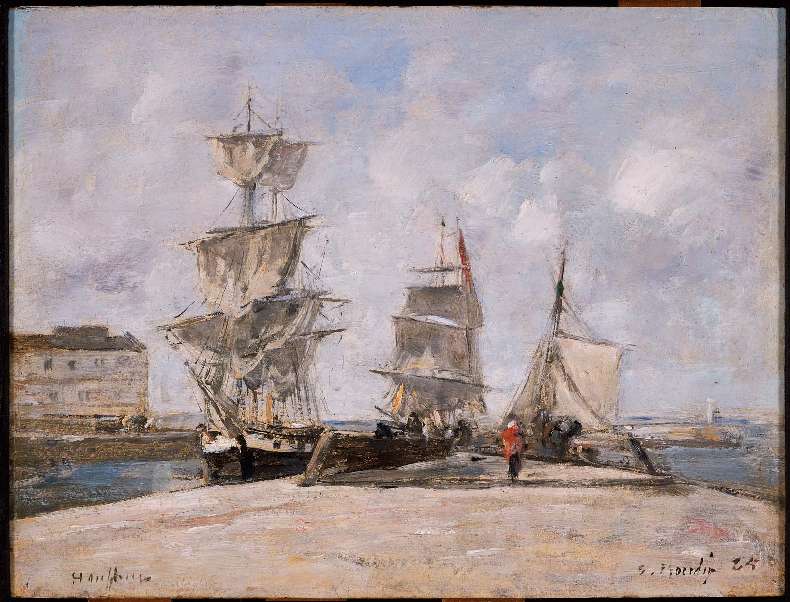 Reproduction du tableau « Port de Honfleur - Eugène Boudin » par Alpha Reproduction en peinture à l’huile