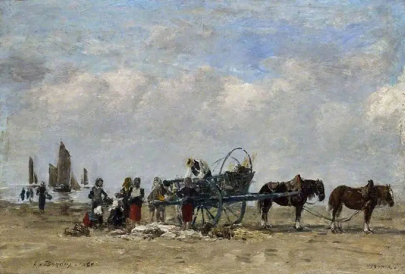 Fiskkärran, Berck - Eugène Boudin
