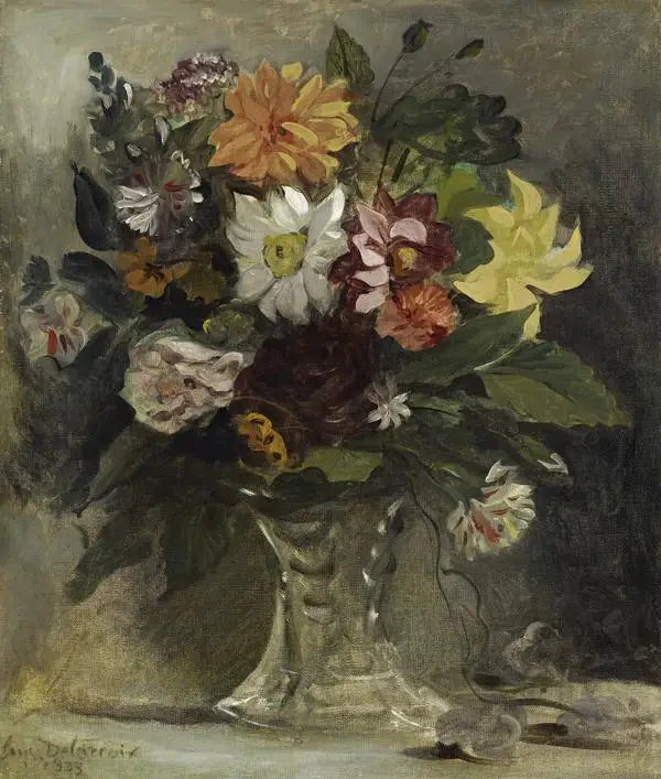 Blomsterbukett - Eugène Delacroix