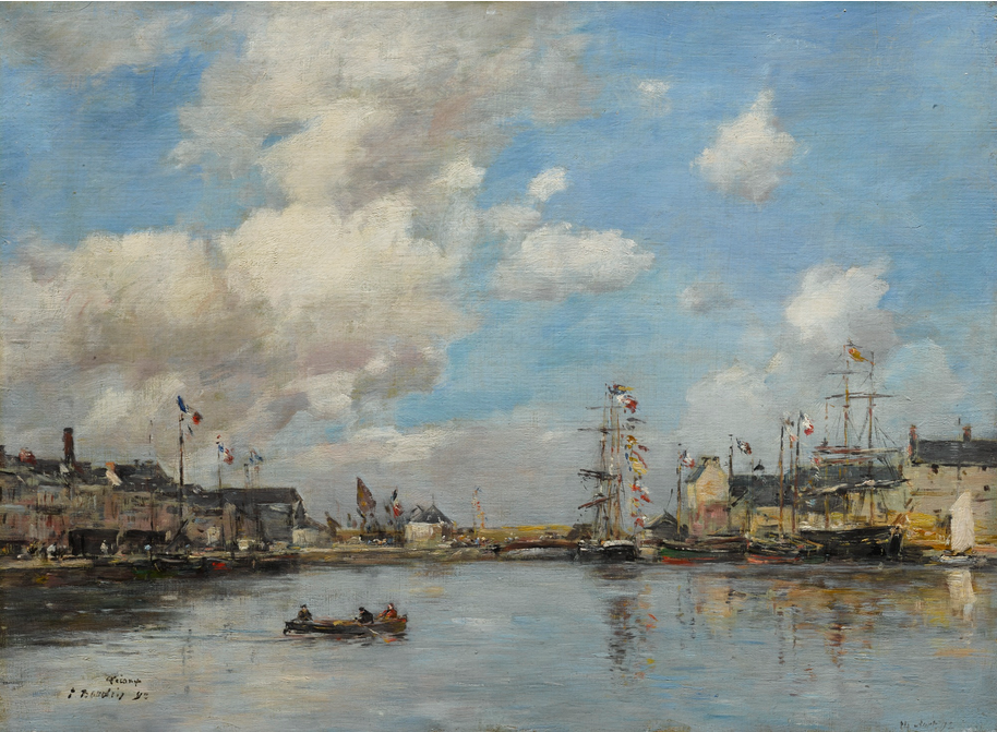 Reproduction du tableau « Fécamp, le bassin - Eugène Boudin » par Alpha Reproduction en peinture à l’huile