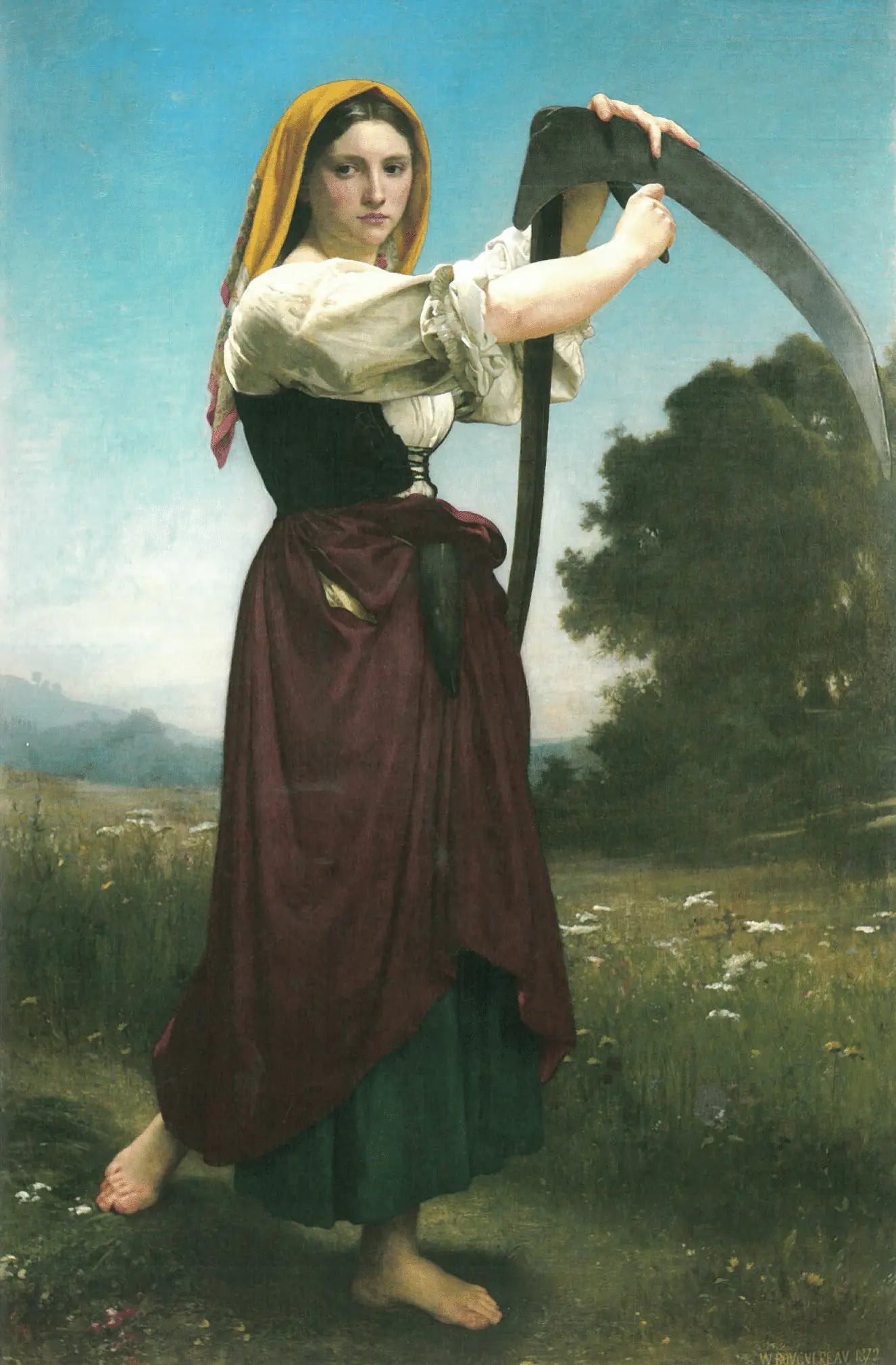 Reproduction du tableau « Faucheuse - Bouguereau » par Alpha Reproduction en peinture à l’huile