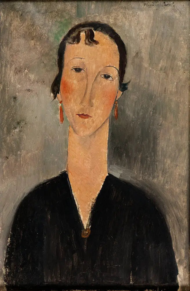 Kvinna med örhängen - Amedeo Modigliani