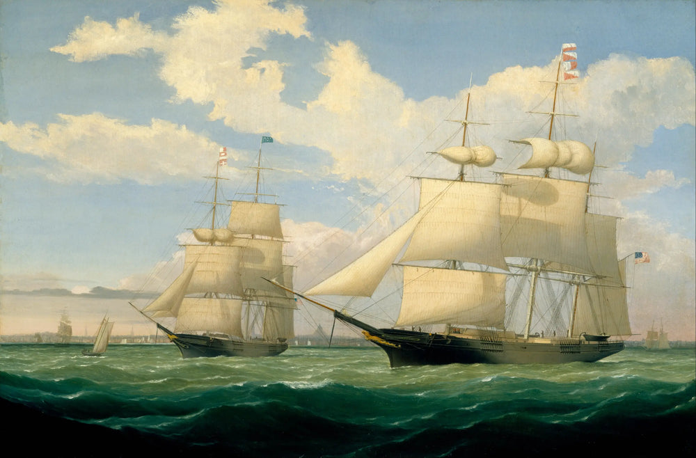 Les navires « Winged Arrow » et « Southern Cross » dans le port de Boston - Fitz Henry Lane - Alpha Reproduction